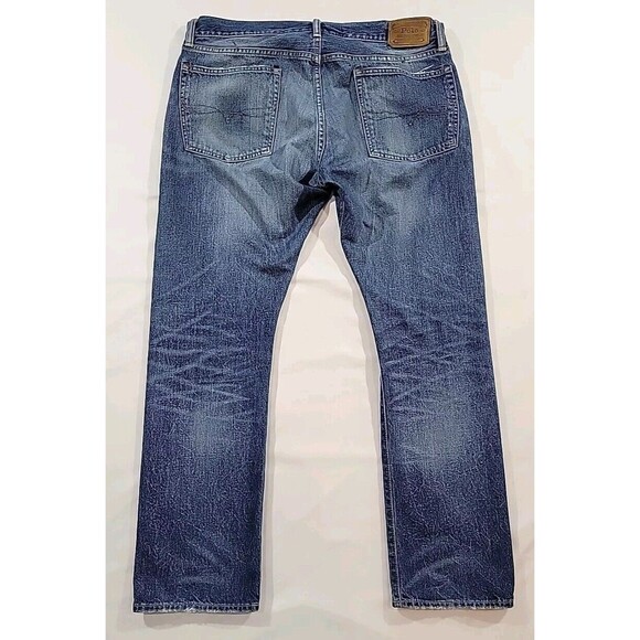 Polo Ralph Lauren Jeans Men’s Varick Slim Straight 36X30 Medium Wash Distressed - Picture 2 of 16